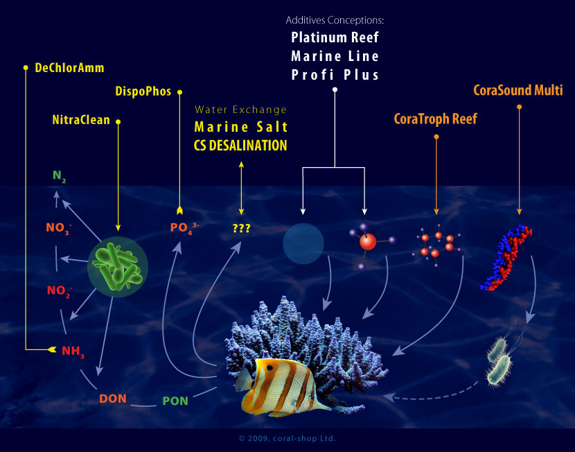 Image showcasing Coral-shop reef aquarium products for dedicated chemistry management ...