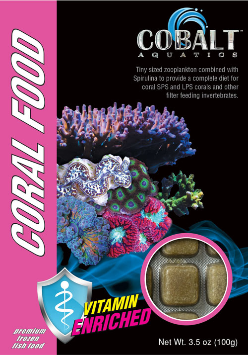 Coral Food from Cobalt Aquatics will be available dry or frozen Reef