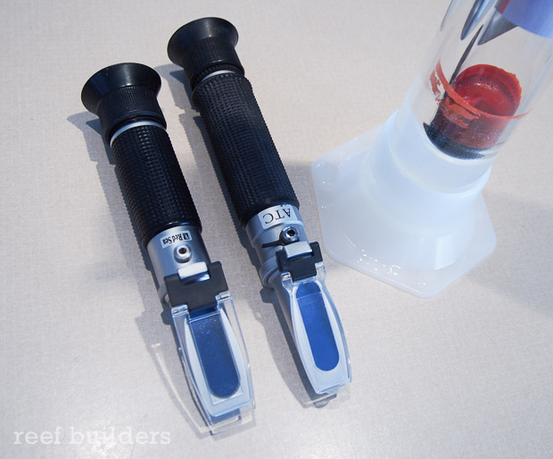 We can only Red Sea’s Refractometer for measuring aquarium