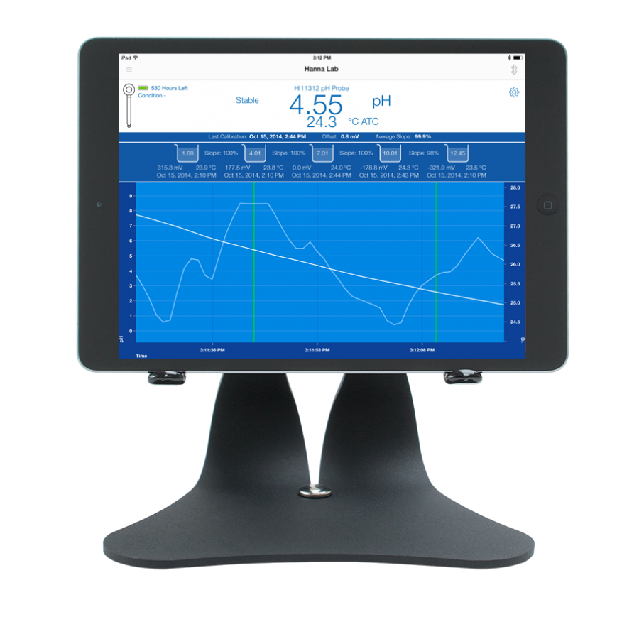 Halo Bluetooth pH meter from Hanna Instruments works with iPad app ...