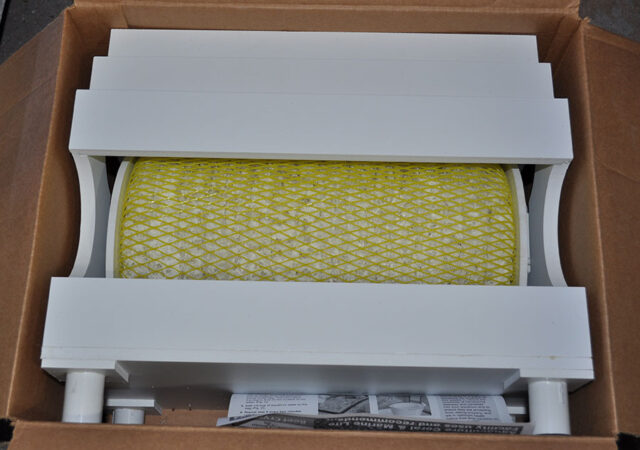 Unboxing the Sustainable Aquatics Wheely Complete biological filtration unit.