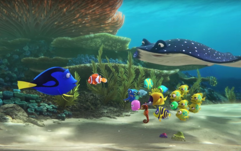 First trailer for Finding Dory movie, Reef Builders
