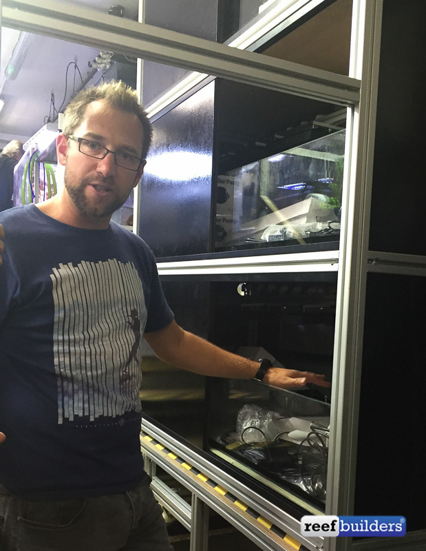 Jamie in front of some of the new tanks where that will enable even more experimentation 