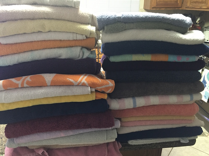 A collection every hobbyist should have: old towels