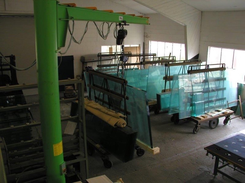 The low iron glass sheets being prepared to be used in the production of an Elos tank 