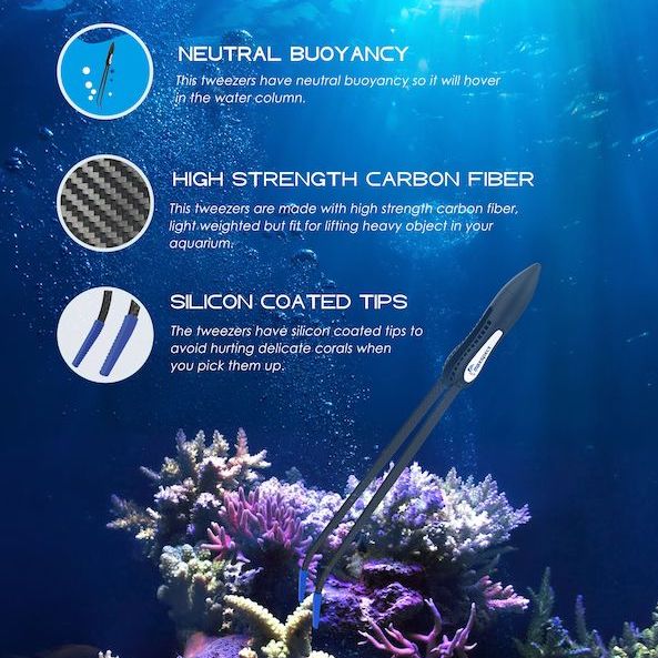 Coral Tweezers - Carbon Fiber w/ Neutral Buoyancy