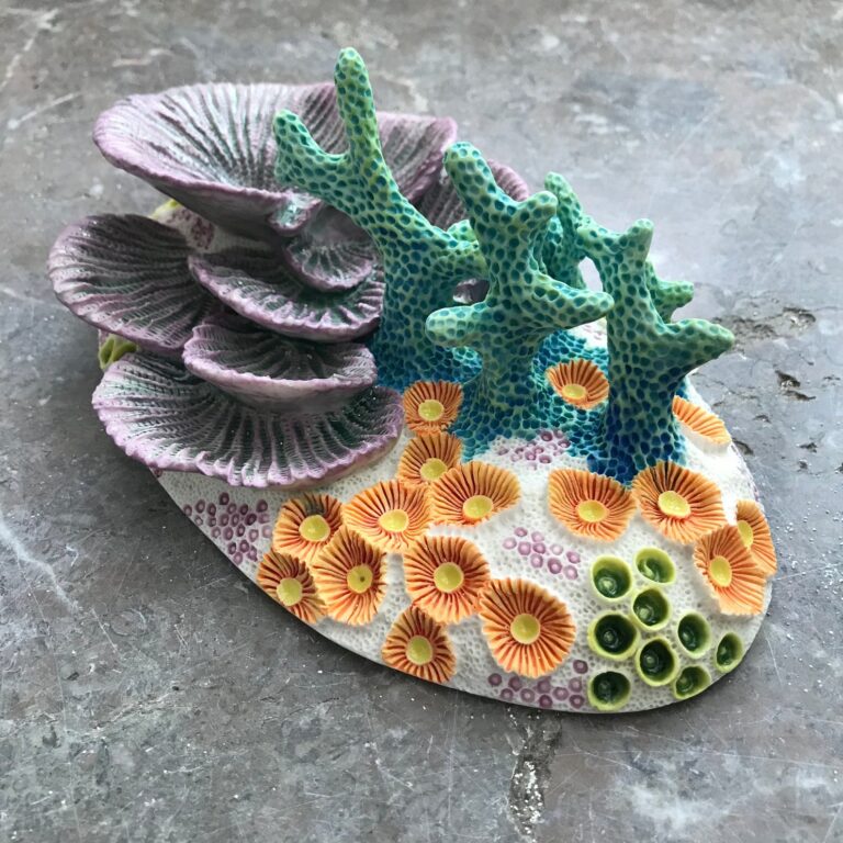 Artist Lisa “Seaurchin” Stevens Creates Vivid Clay Coral Sculptures