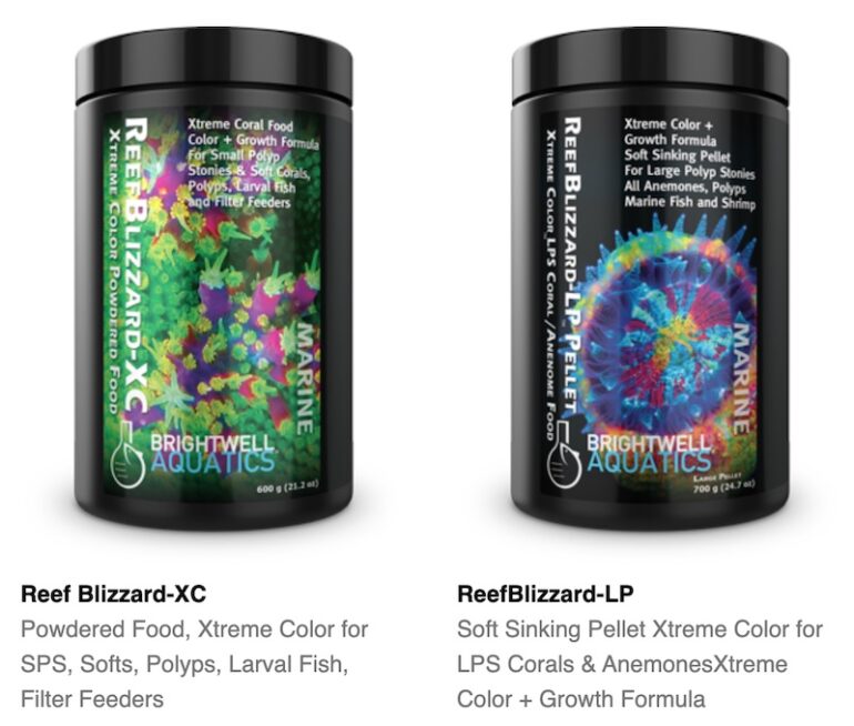 Four New Reef Blizzard Foods from Brightwell Aquatics Reef Builders
