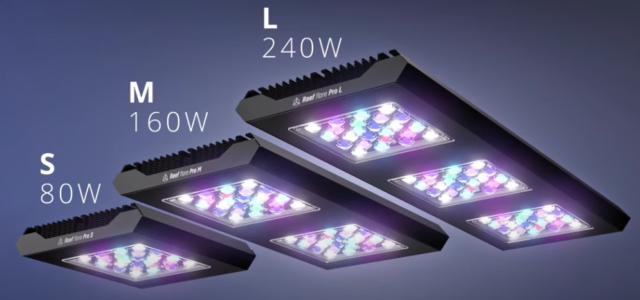 Reef Factory Reef Flare Pro LED light range