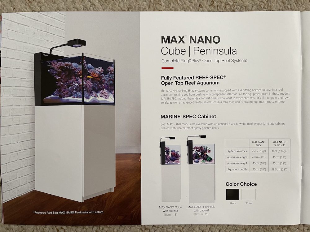 Red Sea Max Nano Peninsula in new physical | Reef | The Reef and Saltwater Aquarium Blog