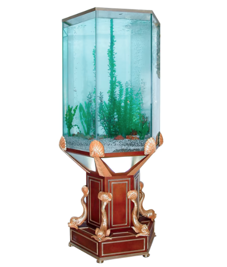 $50,000 Italian baroque-style fish tank is coated in 24K gold