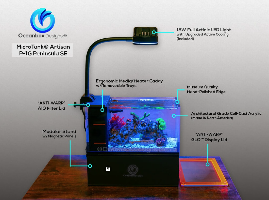 MicroTank Artisan P1-G is Oceanbox Design's tiny 1-gallon wonder