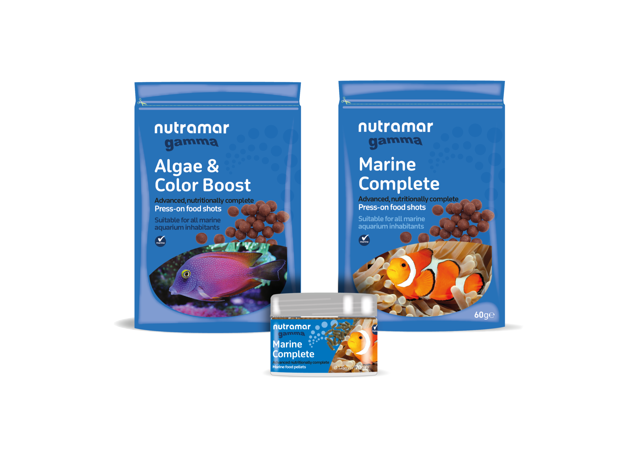 Nutramar Shots and Pellets now available from Quality Marine Reef