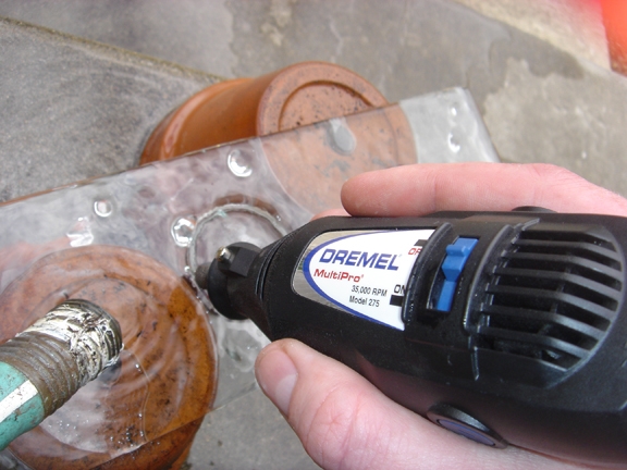 Dremel hole deals in glass