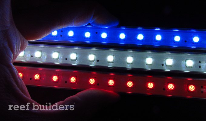 red white blue led striplight