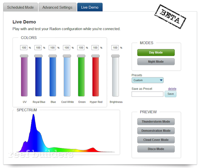 radion pro led color spectrum